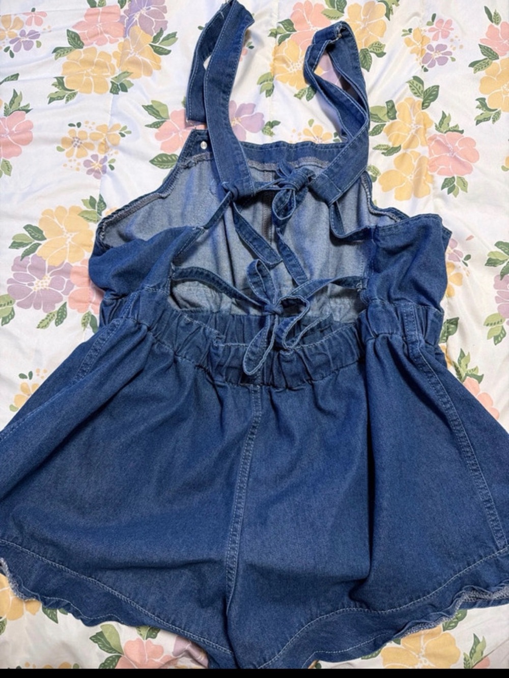 Kids Denim Shortalls - Blue - Picture 2 of 7